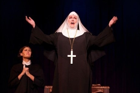 Lynn Sharp Spears as Mother Abbess at Toby's Dinner Theatre of Columbia. Photo by Kirstine Christiansen.