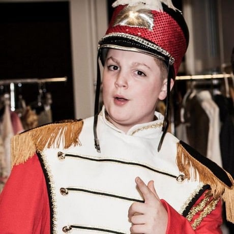 Zachary Conneen as Harold Hill in 'The Music Man, Jr.' Photo by Erica Land.