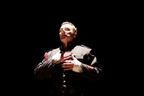 Jamie Bower (Cyrano). Photo courtesy of Aquila Theatre.
