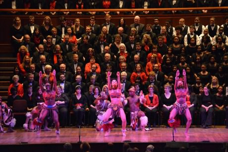Special guest Step Afrika! performs 'Living the Dream… Singing the Dream, the 25th anniversary of Choral Arts’ MLK choral tribute in partnership with WPAS'. Photo by Russell Hirshorn.