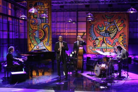 Branford Marsalis Quartet on the Tonight Show  on February 1, 2013. Photo by: Paul Drinkwater/NBC/NBCU Photo Bank.