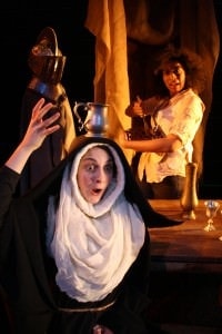 Rachel Menyuk (The Nun), and Maya Jackson (The Host). Photo by Mel Bieler.