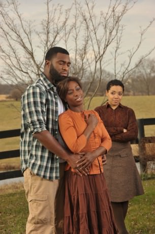 Robert Lee Hardy, Felicia Curry, and Fatima Quander in 'Home.' Photo by Stan Barouh.