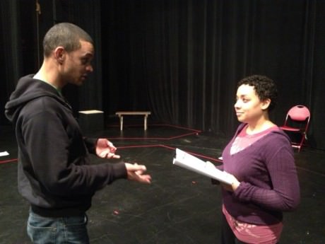 Duane Boutté works with actor Fatima Quander. Photo courtesy of Rep Stage.