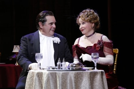 Edward Gero (Horace Vandergelder) and Nancy Opel (Dolly Levi) in the Ford’s Theatre and Signature Theatre co-production of 'Hello, Dolly!' Photo by Carol Rosegg.