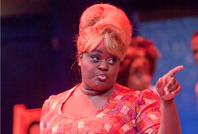 Nova Y. Payton as Motormouth Maybelle in 'Hairspray' at SIgnature Theatre. Photo by Christopher Mueller.