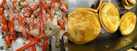 Carrots and turnips – Cornish pasties at the Garden Cafe.