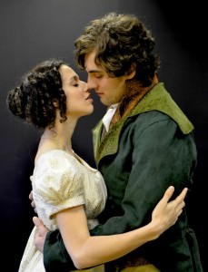 Michael Ryan Neely (Mr. Darcy) and Caitlin McWethy (Elizabeth Bennet). Photo courtesy of Annapolis Shakespeare Company.