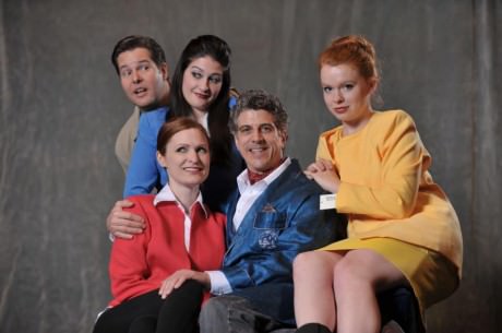 The cast of 'Boeing Boeing.' Photo by Stan Barouh.