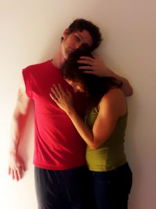 Matthew Ward and Amal Saade in "bed." Photo by Carl Brandt Long.