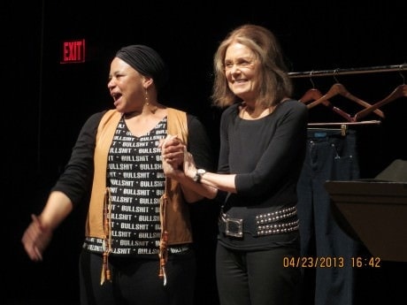 Caroline and Gloria Steinem.