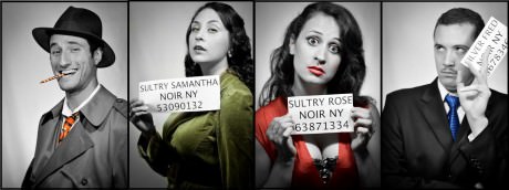From left to right: Noah Langer (Detective Pimbley), Natalie Smith (Samantha Sultry), Katie Jeffries (Rose Sultry), and Matt Sparacino (Fred Silver). Photos by Chelsie Lloyd.