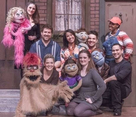 The cast of 'Avenue Q.'  Photo by Keith Waters.
