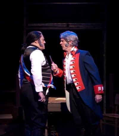 Larry Munsey (Javert) and Dan Felton (Jean Valjean). Photo by Kirstine Christiansen.