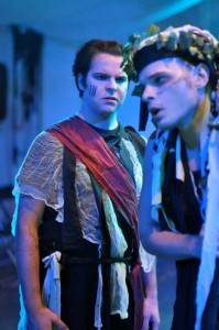 Oedipus (Matthew Casella) and Teiresias (Vince Constantino). Photo by  Britt Olsen-Ecker Photography.