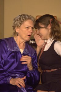 Grandmother - Mrs. Tilford (Carole Steele) and Mary (Katelyn Wattendorf). Photo by Michael deBlois.