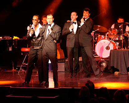 The cast of Sandy Hackett's 'Rat Pack Show.' Photo courtesy of the show.