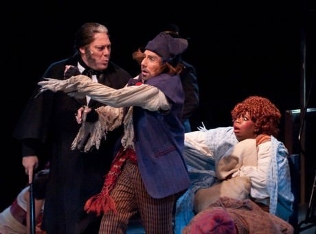 David James and Theresa Cunningham as the Thenardiers during "The Thenardier Waltz." Photo by Kirstine Christiansen. 