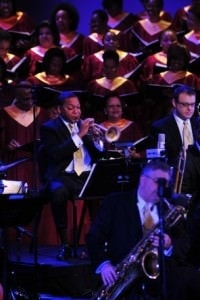 In “Abyssinian,” Marsalis combines a range of musical genres, from jazz to hymns, blues to ballads. Photo by Frank Stewart/Washington Post.