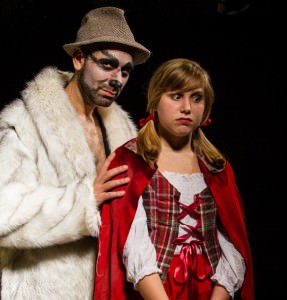 The Wolf (Juan Rodriguez) and Little Red (Isabel Gordon). Photo by Ken Stanek Photography. 