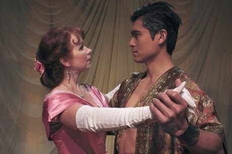 Eileen Ward (Anna) and Paolo Montalban (The King). Photo by Sonie Mathew.