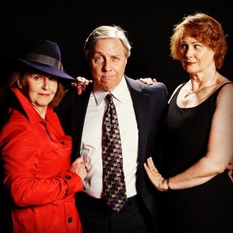 Gordon (Jim Reiter) with Hermia (Jean Berard) and The Other Woman (Darice Clewell). Photo courtesy of Colonial Players.