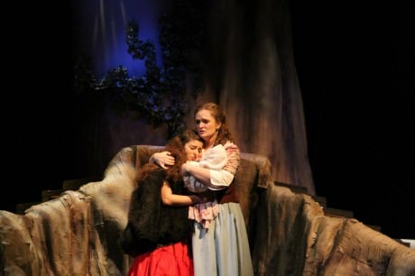 Cinderella (Kristina Hopkins) and Little Red Riding Hood (Kayli Modell). Photo by Donna Hopkins.