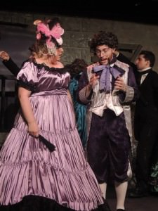 - Madame Thenardier (L- Marcia Franklin) and Thenardier (Matthew Crawford). Photo courtesy of Way Off Broadway. 