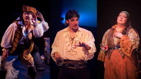  (l to r) Samuel (Jeffrey S. Shankle) The Pirate King (David Jennings) and Ruth (Jane C. Boyle). Photo by Kirstine Christiansen.