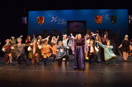 The cast of Encore Stage & Studio’s 'Once Upon A Mattress' (2014) perform “Shy.”  Photo by Larry McClemons.