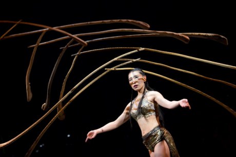 Lili Chao performs at the 'Cirque Du Soleil Amaluna' dress rehearsal at Citi Field on March 19, 2014 in New York City. Photo by Noam Galai/WireImage.