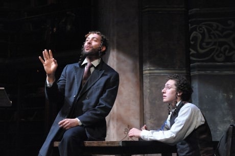 L to R: Michael Kevin Darnall, and Shayna Blass in Theater J's production of 'Yentl. Photo by Stan Barouh.