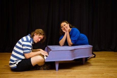 Schroeder (Eric Hughes) and Lucy (Alana Sharp). Photo by Traci J. Brooks Studios. 