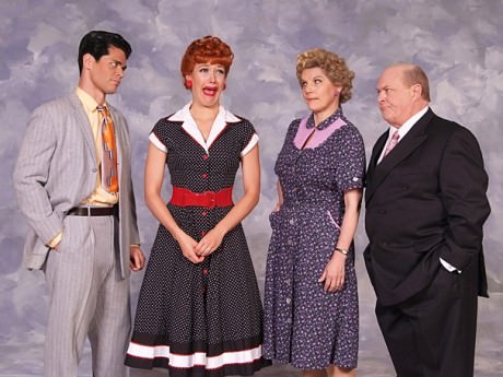 Euriamis Losada (Ricky), Thea Brooks (Lucy), Lori Hammel (Ethel), and  Kevin Remington (Fred). Photo by Ed Krieger.