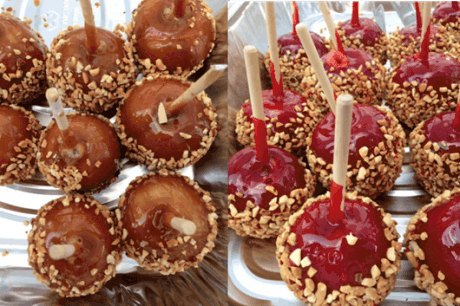Carmel and candied apples a the apple butter celebration.