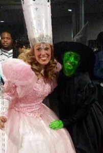 Chrissy Napp (Glinda) and  (The wicked Witch of the West). Photo courtesy of Charm City Players.
