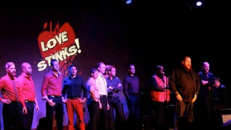 The cast of 'Love Stinks!' at The Gay Men's Chorus of Washington, DC.