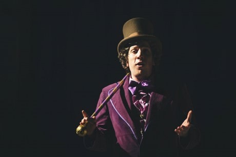 Kevin D'Alesandro (Willy Wonka).   Photo courtesy of Reisterstown Theatre Project.