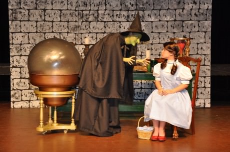 Brielle Herlein (Dorothy Gale) and Amanda Lee Magoffin (The Wicked Witch of the West). Photo by 