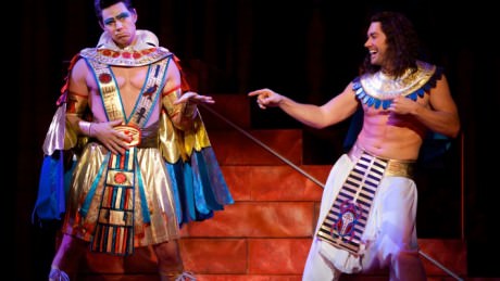 Ryan Williams (Pharaoh) and Ace Young (Joseph.) Photography by Daniel A. Swalec