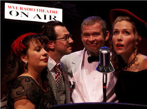 The cast of 'It's A Wonderful Life: Live From WVL Radio.' Photo courtesy of Immediate Theatre Project.