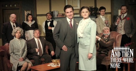 Cast of And Then There Were None. Photo courtesy of Way Off Broadway Dinner Theatre.