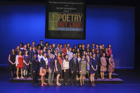 53 state Poetry Out Loud Champions at the 2014 Poetry Out Loud National Finals in Washington, DC. Photo by James Kegley.