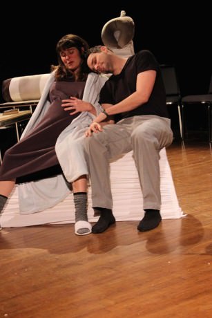 Scene from 'The Benefactor'. Photo courtesy of StillPointe Theatre Initiative.