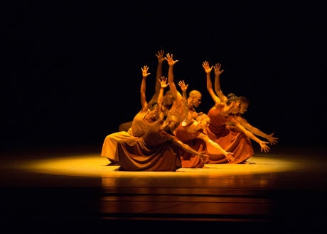 Alvin Ailey American Dance Theater in Alvin Ailey's Revelations.  Photo by Rosalie O'Connor.