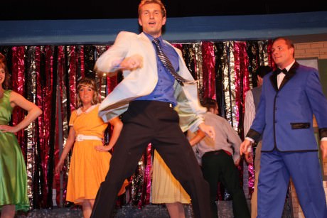 Derek as Link in ‘Hairspray.’ Photo courtesy of Way Off Broadway.
