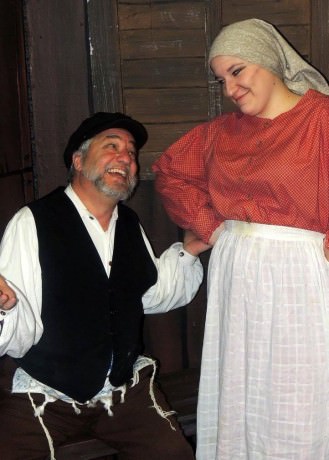 Dino P. Coppa, Sr. as Tevye and Tori Weaver as Golde. Photo courtesy of Way Off Broadway Theatre.
