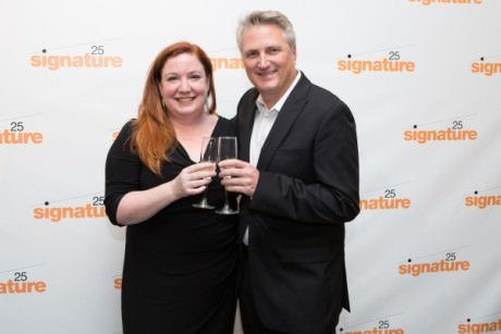 .Artistic Director Eric Schaeffer and Managing Director  Maggie Boland at Signature's 25th Anniversary Gala. Photo by Teresa Wood. 