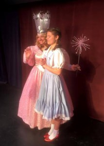 Katie Kennedy as the Glinda the Good Witch of the North and Kelsey Swann as Dorothy. Photo courtesy Other Voices Theatre.