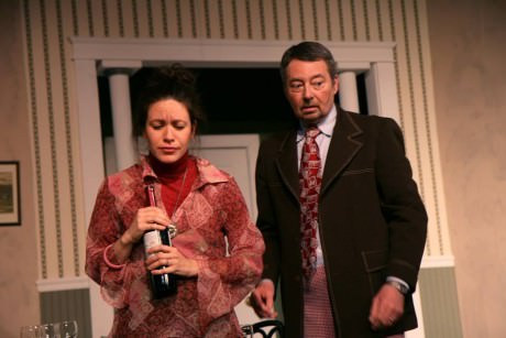 Karen Romero as Teresa Phillips and John O'Leary as William Detweiler. Photo by J. Andrew Simmons.